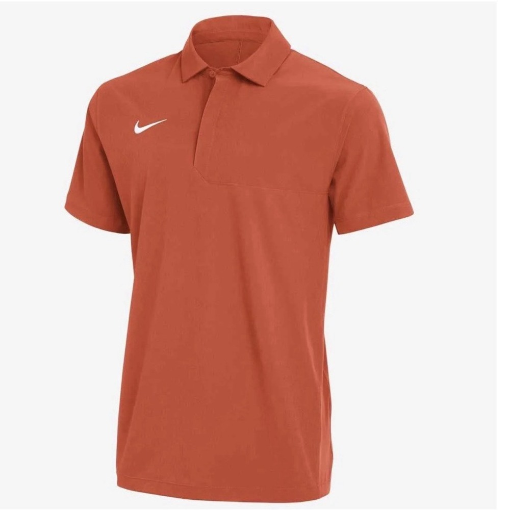 Men's Nike Dri-FIT Woven Polo Football Shirt Desert Orange Sz Small NWT HF7061